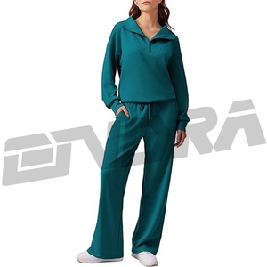 Chándal verde marino para mujer, diseño moderno y ajustado, perfecto para el gimnasio, viajes, ropa de calle, estilo cómodo, look casual para todo el día. - Product Image 1