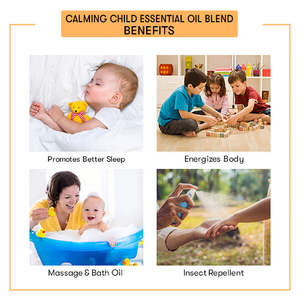Child Calming Pure Essential Oil <b>Blend</b> with Lavender Rose Sandalwood Vanilla Organic Seeds Firming Moisturizing Properties - Product Image 3