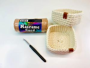 Panier de rangement en macramé en forme colorée en bois de coton avec PC pour décor de rangement à la maison dans la chambre d'enfant salon le plus tendance - Product Image 6