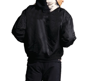 แจ็กเก็ตเบสบอลบอมเบอร์สำหรับผู้ชายเสื้อแจ็กเก็ตผ้าแคนวาสปักลายทำจากผ้าใบเสื้อแจ็กเก็ตผ้าไนลอนออกแบบได้ตามที่ต้องการสำหรับ MA1การบิน - Product Image 3