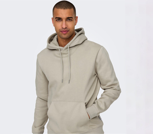 Sweat à capuche personnalisé en polaire brossée avec sérigraphie pour hommes, 500 - Product Image 3