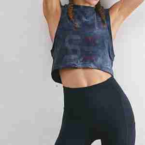 Custom Logo Slim Camisole Streetwear <b>Crop</b> <b>Top</b> Racerback Tank <b>Top</b> for Women Quick Dry Breathable - Product Image 3