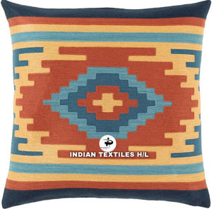 Kashmiri Wool Handmade Crewel Embroidery Wool Chain Stitched CushionCover <b>For</b> Sofa <b>Couch</b> Living Room Hot Selling Product By ITHL - Product Image 2