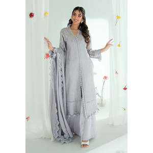 Ensemble de costume en tissu brodé pour femmes en 3 pièces avec dupatta brodé DN-62003, comprenant un shalwar et un churidar - Product Image 6