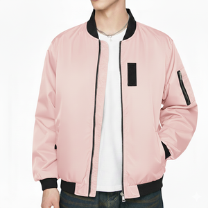 Chaqueta Bomber para Hombre, Cuello Acanalado, Cierre de Cremallera, Alta Calidad, OEM - Product Image 6