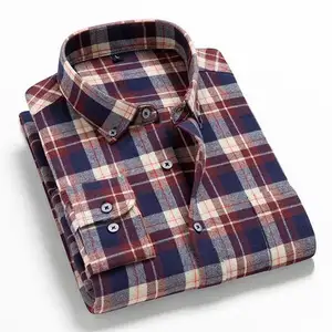 Camicie a quadri a manica lunga di buona qualità nuove camicie da uomo a quadri moda classica camicia Casual