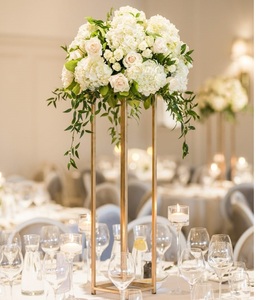 Centro de mesa de boda de hierro decorativo de gran venta para decoración y encanto de mesa de banquete de lujo de inspiración vintage - Product Image 4