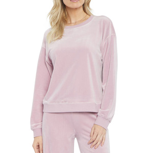 Survêtements deux pièces personnalisés de haute qualité pour femmes ensemble de tenues de jogging à imprimé solide vêtements personnalisés - Product Image 1