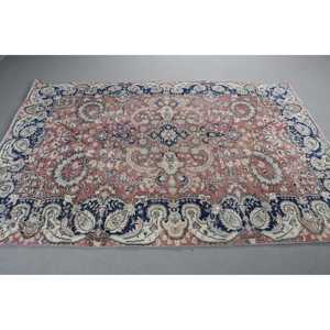 Alfombra Vintage, Alfombra Grande de 5,5x8 pies, Alfombra Turca Oriental Azul de Lana - Product Image 2