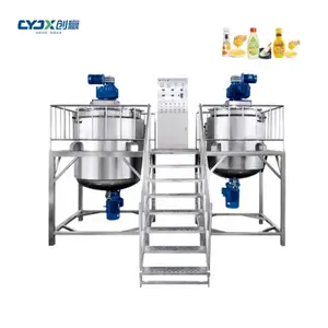 CYJX Factory Price Stainless Steel Hair Conditioner Dye Color Liquid Mixing Machine Tank Blending Vessel Shampoo Production Line