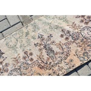 Vintage 1,8 X 4.8ft Rosa Beige Alfombra de lana turca Clásico Gran área Rectángulo Patrón de retazos abstracto Látex para uso en el pasillo - Product Image 5