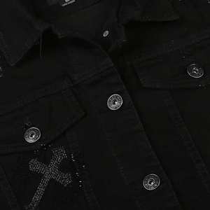 Chaqueta vaquera de color sólido con presupuesto amigable de alta venta para hombres Chaqueta vaquera de temporada de invierno hecha en fábrica para hombres - Product Image 6