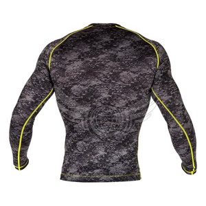 Spandex sublimado MMA Rash Guard Digital impreso BJJ Rush Guard manga larga Rash Guard para la venta - Product Image 3