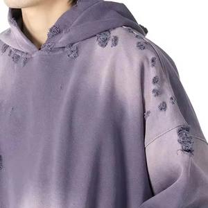 เสื้อฮู้ดดี้สไตล์ดิสเทรสแบบใหม่ล่าสุด ออกแบบโลโก้เองได้ เสื้อฮู้ดดี้ดิสเทรสขายดีที่สุด ผลิตจากผ้าฝ้าย - Product Image 5