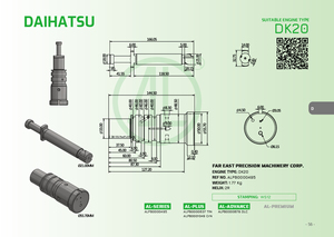 Ensemble de cylindre à piston pour moteur diesel marin DAIHATSU DK20 DE18 DBK20, pièces de rechange pour navires FEPM - Product Image 6
