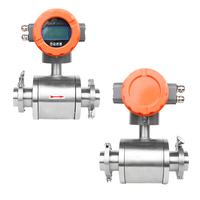 Medidor de Flujo Magnético Sanitario para Agua Purificada, Bebidas Ligeras, Lociones Cosméticas, con Revestimiento de PTFE PFA de Fácil Limpieza, RS485 Modbus