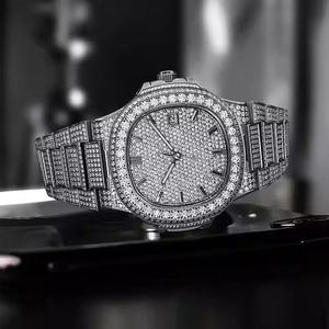 Reloj Analógico de Movimiento Mecánico de Lujo para Hombre, Diseño Ejecutivo de Moda Premium, Aleación, Cristal de Zafiro, 5 mm, Diamantes Moissanite Brillantes - Product Image 4