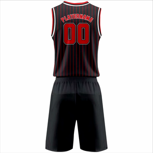 Uniformes de basket-ball pas cher rouge blanc logo impression par sublimation réversible nouveau maillot de basket-ball - Product Image 6