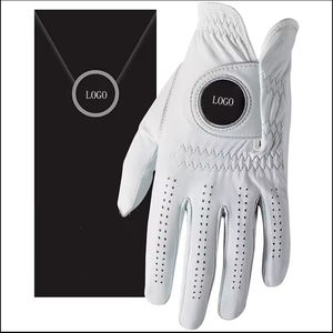High Quality Right Hand Golf <b>Glove</b> for Men & <b>Women</b> Customized OEM ODM Logo Soft Cabretta & PU Microfiber Genuine Leather - Product Image 2