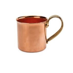 Tasse en cuivre faite à la main de nouvelle conception avec poignée en laiton Conception de tasse en feuille de cuivre avec finition en placage de cuivre forme ronde - Product Image 1