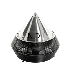 Casserole écologique à couvercle en acier inoxydable servant une marmite de forme arrondie pour la maison, l'hôtel et le restaurant. - Product Image 1