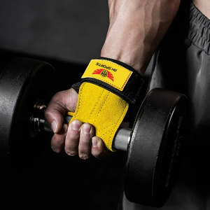 Empuñaduras de gimnasia OEM con correas de algodón para levantamiento de pesas, empuñaduras de gimnasia de alta calidad, logotipo personalizado, resistente - Product Image 3