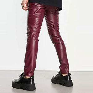 Pantalones de cuero con logotipo personalizado para hombre, pantalones de cuero de alta calidad, gran oferta, pantalones de cuero con diseño personalizado para hombre - Product Image 2