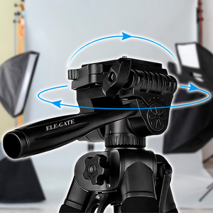 53-180cm <b>Camera</b> and Cell Phone Tripod with 360 <b>Panoramic</b> Remote Control Head 1/4\" Quick Release Plate Made of Aluminum Alloy - Product Image 2