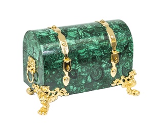 Malachite Semi-Precious Gemstone Jewelry Box <b>Wood</b> Paper Plastic Gift Box for Necklaces Earrings Jewelry Packaging - Product Image 4