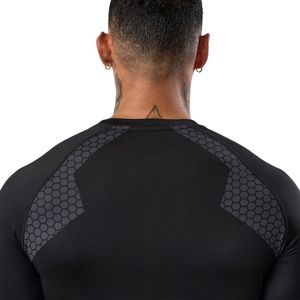 Camiseta de Compresión Duradera con Cuello Alto y Cierre de Cremallera para Hombre, para Entrenamiento de MMA, Gimnasio y Fitness - Product Image 3