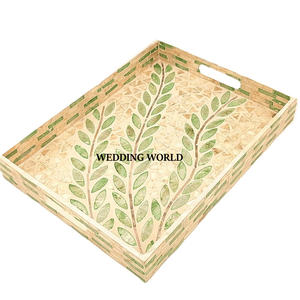 Bandeja de Chocolate de diseñador de hojas con forma rectangular de mesa hecha a mano, superventas, artículos de boda, venta al por mayor, bandeja de Chocolate nueva de lujo - Product Image 1