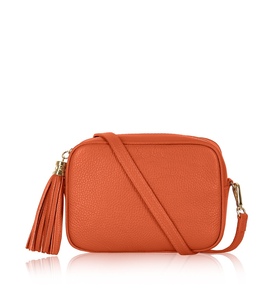 กระเป๋ากล้องหนังแท้ทำมือจากอิตาลี พร้อมพู่ห้อยและซิป - Product Image 1