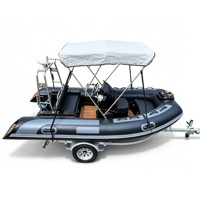Bateau pneumatique ZHENBO 3.6M à coque en fibre de verre, type ORCA Hypalon 866, pour 6 personnes, pêche et loisirs, RIB 360.