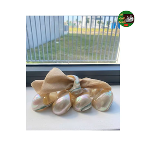 Anillos de Servilleta Hechos a Mano con Conchas Marinas Naturales para Decoración, Anillos de Servilleta de Concha Marina a Precio de Fábrica con Acabado Pulido para Banquetes de Lujo - Product Image 1