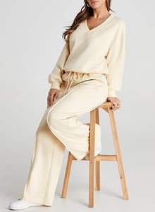 Conjunto Deportivo Casual para Mujer, Estampado con Efecto Ácido, Transpirable, de Secado Rápido, Algodón/Poliéster, Invierno, Manga Larga - Product Image 3