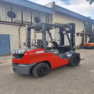 Chariot élévateur diesel d'occasion le plus vendu, capacité de 300 kg, petites grandes roues, contrepoids - Product Image 5