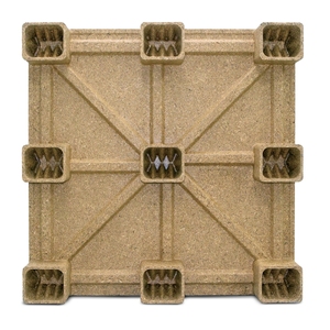 Palette verte GF-12001000 Transport de marchandises Recyclage Palette en bois pressé à simple plateau de haute qualité 4 voies 1200x1000x120mm - Product Image 1