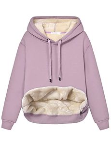 Sweat-shirt d'hiver à capuche zippé intégral, doublure en polaire sherpa chaude, écologique, respirant, logo imprimé sans couture, grande taille, maternité - Product Image 4