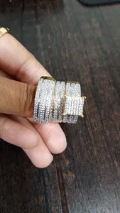 Ensemble de 3 bagues de mariage en argent sterling 925 plaqué or rose avec moissanite de 2,50 carats, style Tishya Diamond - Product Image 4