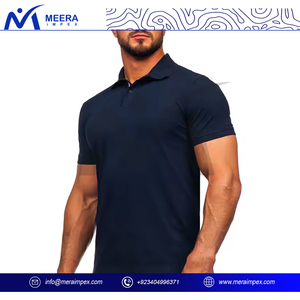 เสื้อโปโลแขนสั้นสำหรับผู้ชาย, ผ้าฝ้ายนุ่มสบายคอปกมีกระดุมด้านหน้าดีไซน์สีพื้นสำหรับงานกอล์ฟออฟฟิศ - Product Image 3