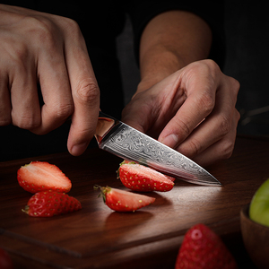 Venta al por mayor personalizado de acero inoxidable de alto carbono cuchillo de Chef de acero damasco cocina fruta pelar cuchillo de pelar Venta de alta calidad - Product Image 2