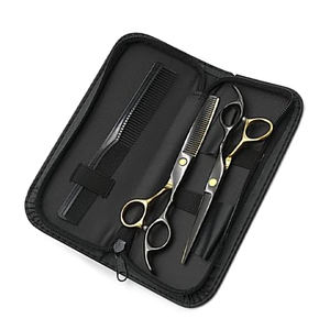 Ensemble de ciseaux de coiffure, ciseaux à effiler, 30 dents, ciseaux droits, hommes, outils de coiffure professionnels pour barbier, salon, acier inoxydable - Product Image 3