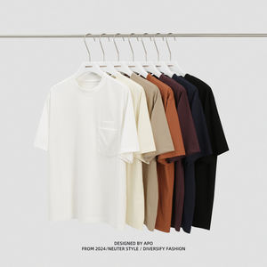 T-shirts de haute qualité en gros 100% coton pour hommes T-shirts T-shirt personnalisé uni - Product Image 2