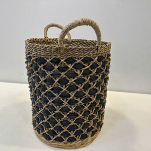 Eco-Friendly Luxury Round WATER <b>HYACINTH</b> <b>BASKET</b>-Multi-Purpose Storage - Product Image 4