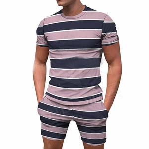 Conjunto de Camiseta y Pantalones Cortos de Algodón Casual para Hombre, Estilo Urbano, Alta Calidad, Cómodo, Elegante, Transpirable, Atuendo de Verano a la Moda - Product Image 3
