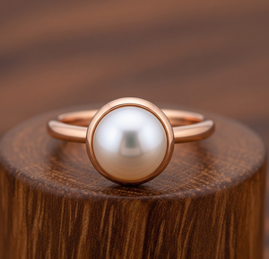 925 argent mode bague perle d'eau douce cristal bande avec plaqué or Rose exquis tenue quotidienne à la mode fêtes de mariage cadeau - Product Image 6