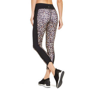 Leggings da Donna Ideology Taglia XX-Large, Beige e Kaki con Stampa Leopardata, in Spandex/Nylon, Tie-Dye con Striscia Laterale, per Fitness e Yoga - Product Image 2
