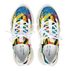 Comode Sneakers Traspiranti in Rete con Motivi Graffiti - Product Image 2