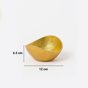 Tazón de fruta seca de Metal dorado ecológico, diseño único para mesa, hogar, restaurante, hermosa porción para fiestas, eventos - Product Image 1
