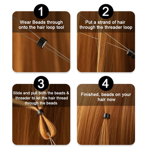 Vente en gros à bas prix Ensemble d'outils d'extension de cheveux Pinces d'extension de cheveux et ciseaux Extensions de cheveux Accessoires Kits d'outils - Product Image 6